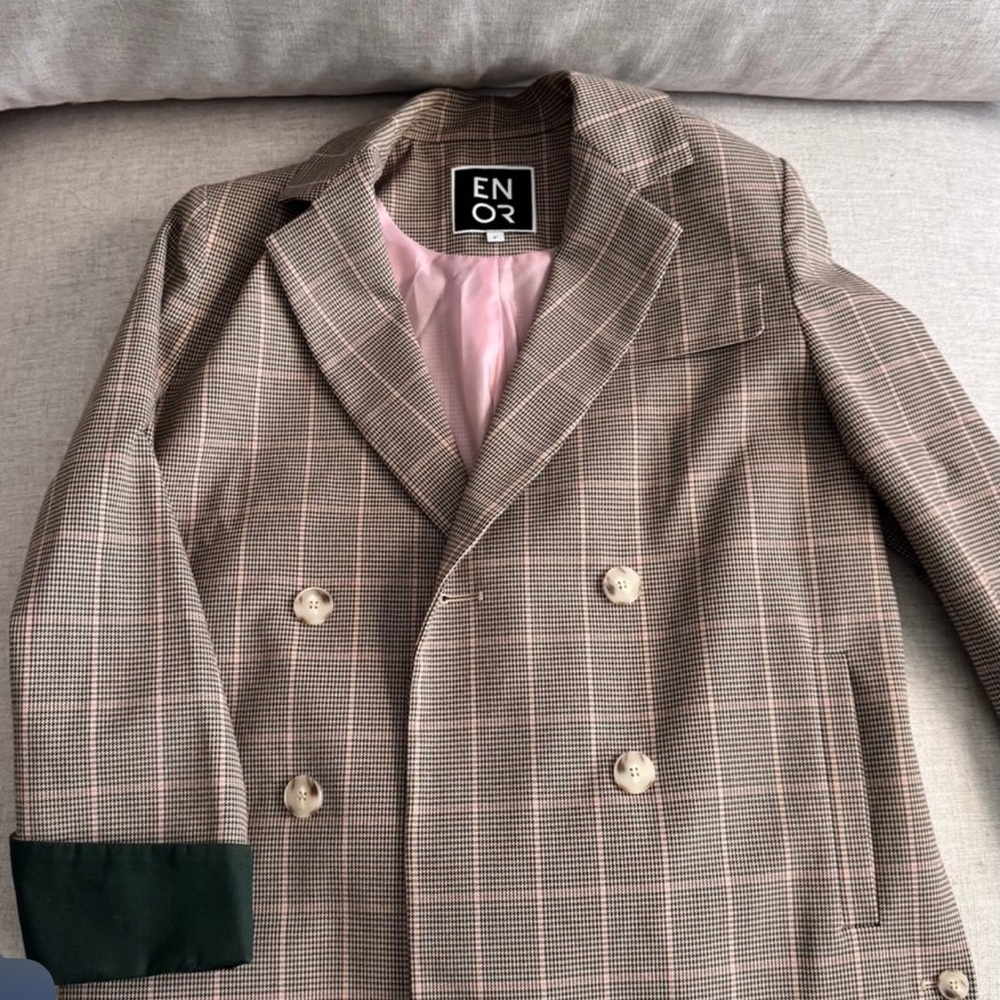 Wconcept ENOR Plaid Double Breasted Women’s Blazer One Size